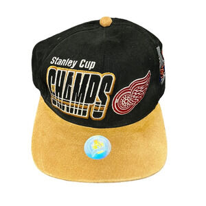 Vintage Detriot Red‎ Wings 90s Starter Hat Cap Stanley Cup Playoffs NHL